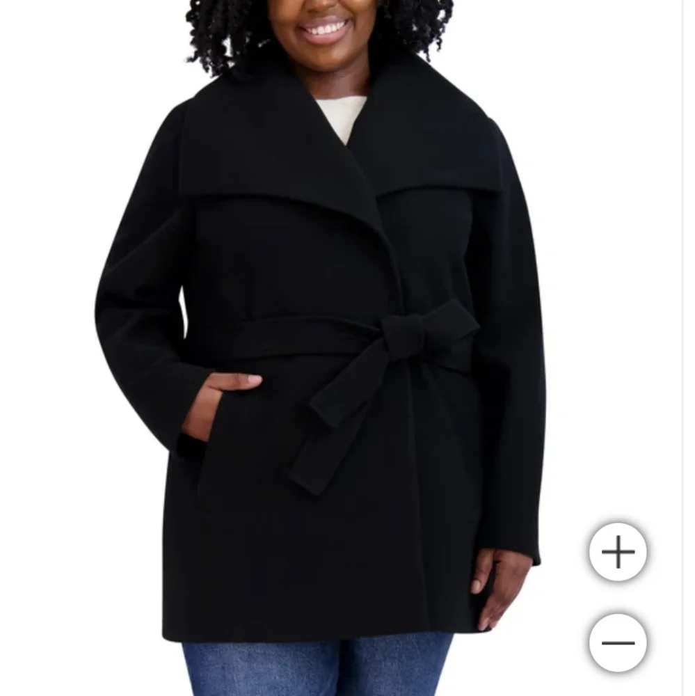 Tahari Ladies' Faux Wool Wrap Coat, nwt
